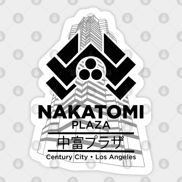 Nakatomi Building Die Hard Sticker by Alema Art